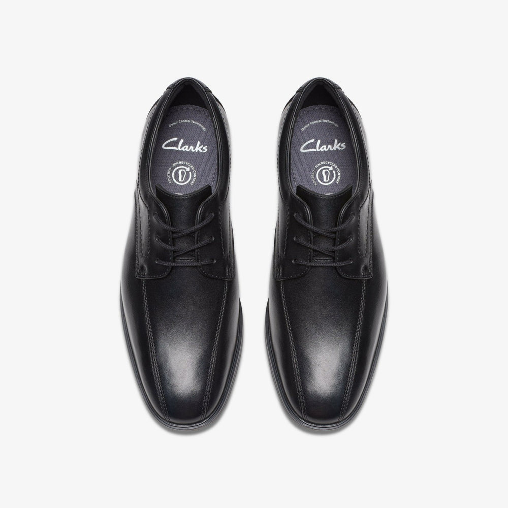 Jonwin Loop Youth Black Leather | Clarks for sale - Kids