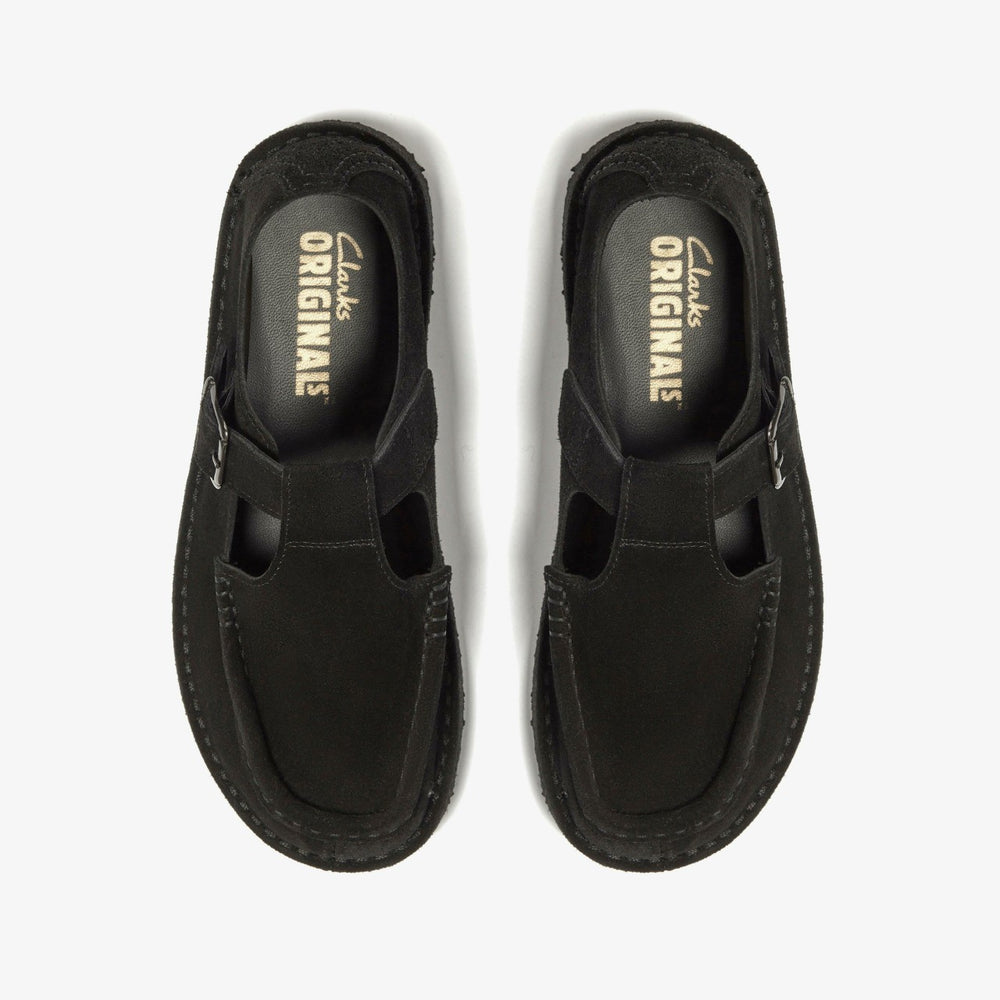 Nomad T Bar Black Suede | Clarks Sale - Men