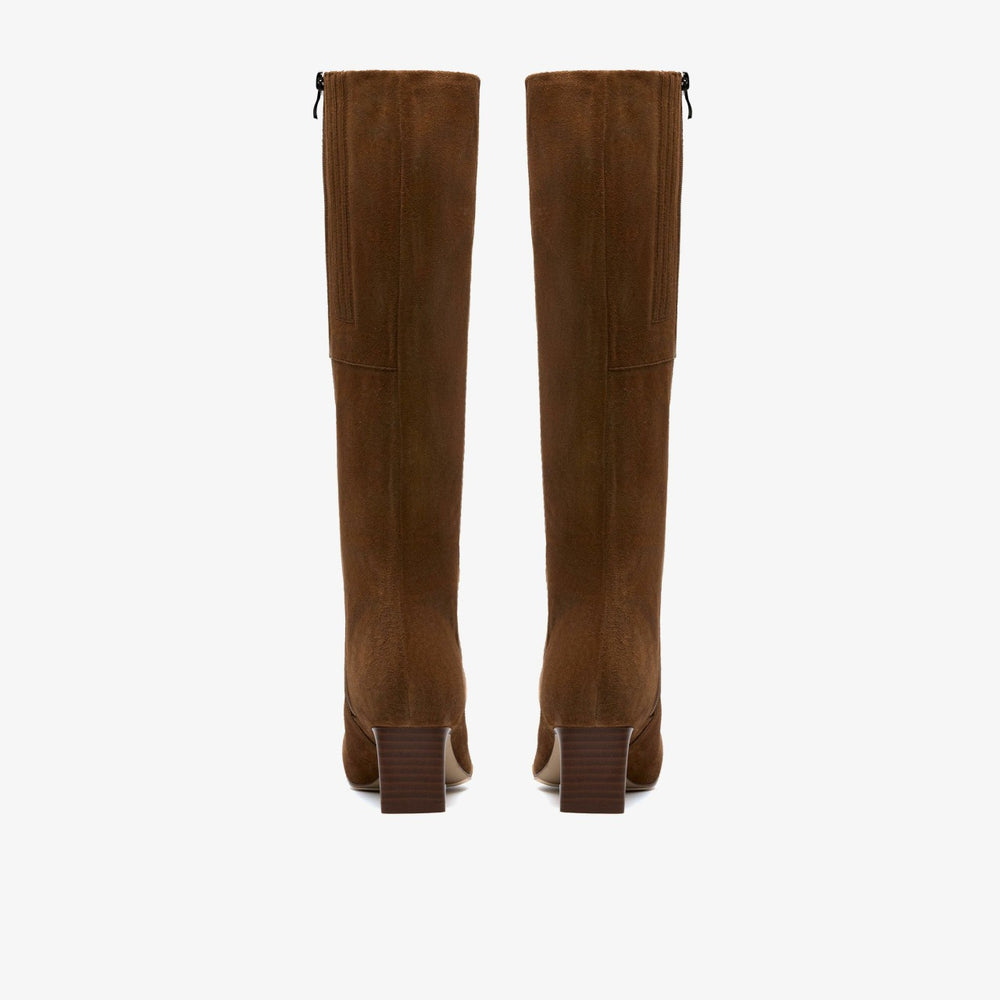 Edina Tall Walnut Suede | Clarks Sale - Women