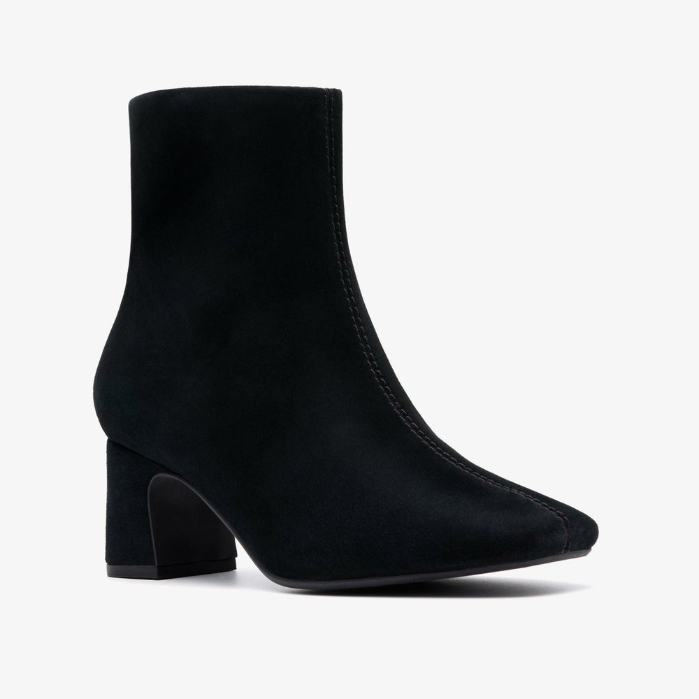 Fernie Zip Black Suede | Clarks outlet - Women