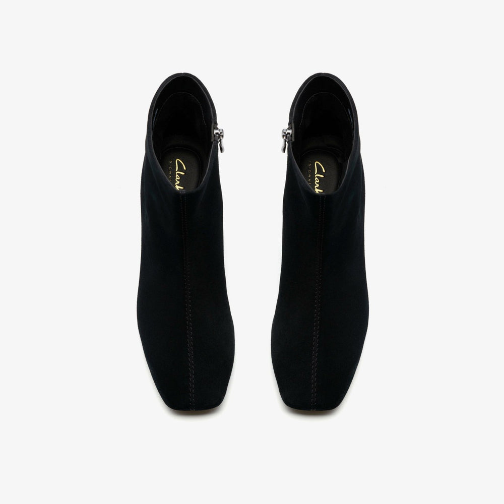 Fernie Zip Black Suede | Clarks outlet - Women