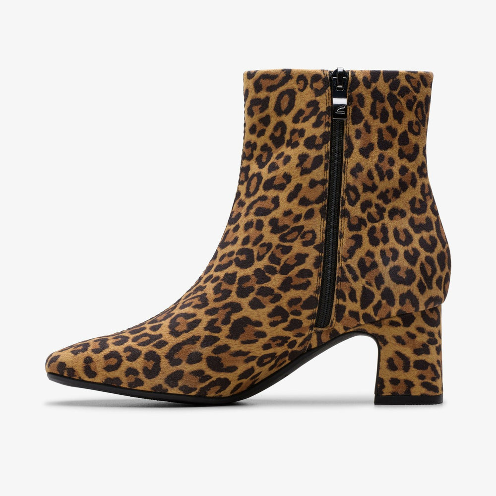 Fernie Zip Leopard Suede | Clarks discount - Women