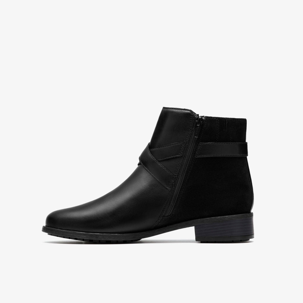 Havisham Bay Black Leather | Clarks online - Women