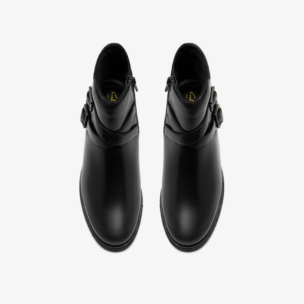 Havisham Bay Black Leather | Clarks online - Women