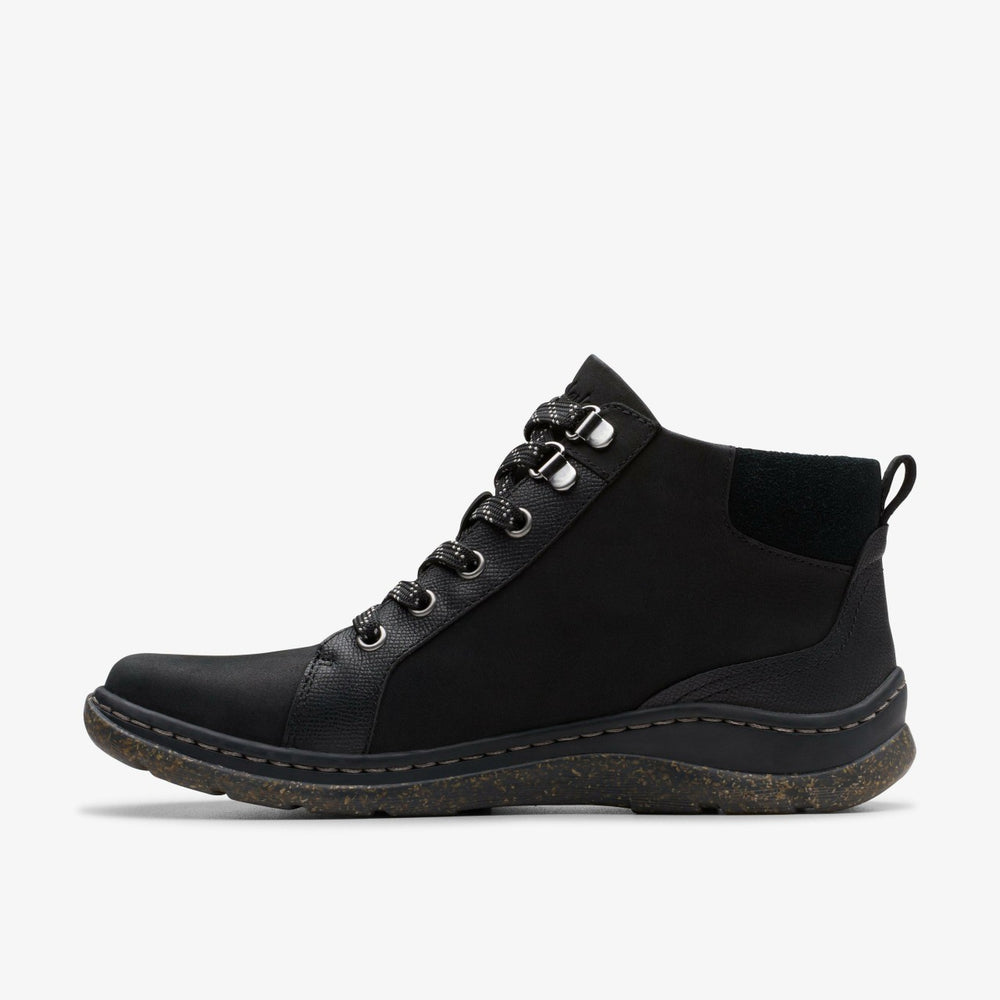 Orlene Top Waterproof Black Nubuck | Clarks outlet - Women