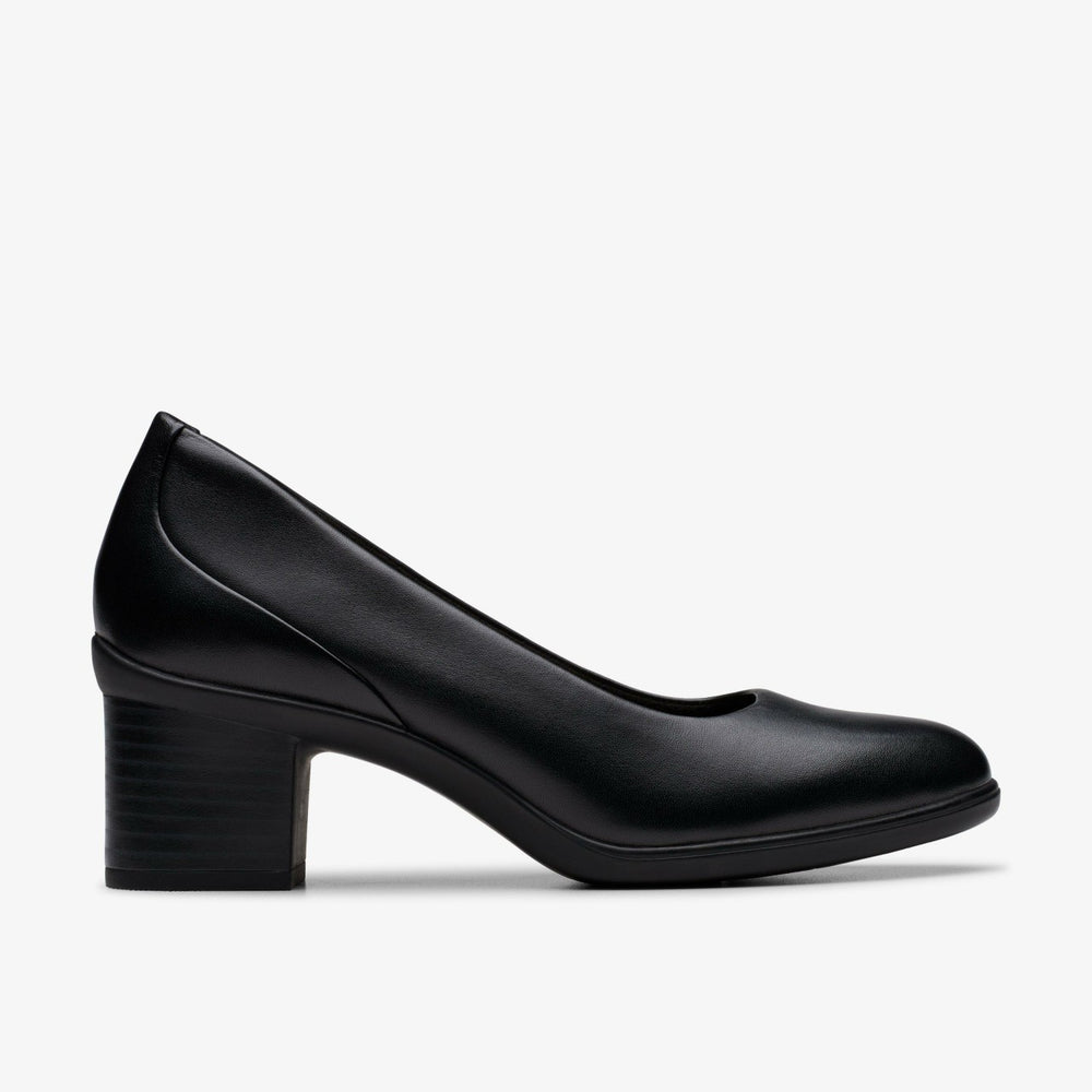 Shaya Poppy Black Leather | Clarks online - Women