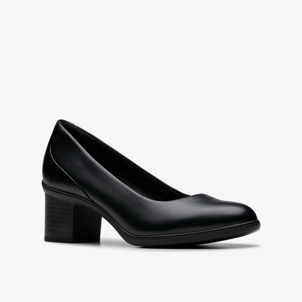 Shaya Poppy Black Leather | Clarks online - Women