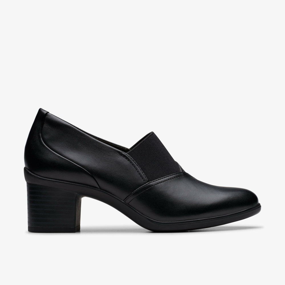 Shaya Tess Black Leather | Clarks for sale - Women