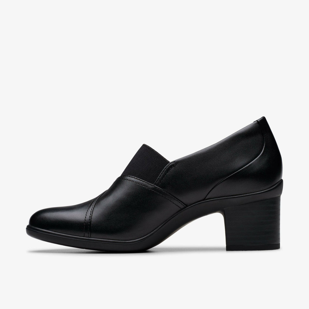 Shaya Tess Black Leather | Clarks for sale - Women