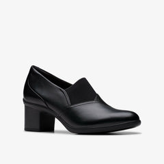 Shaya Tess Black Leather | Clarks for sale - Women