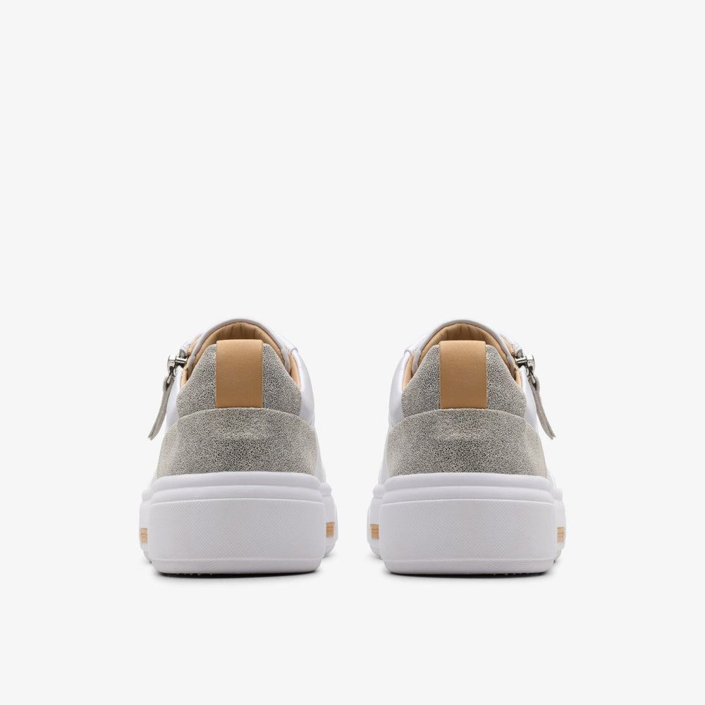 Hollyhock Zip Silver Combination Leather | Clarks outlet - Women