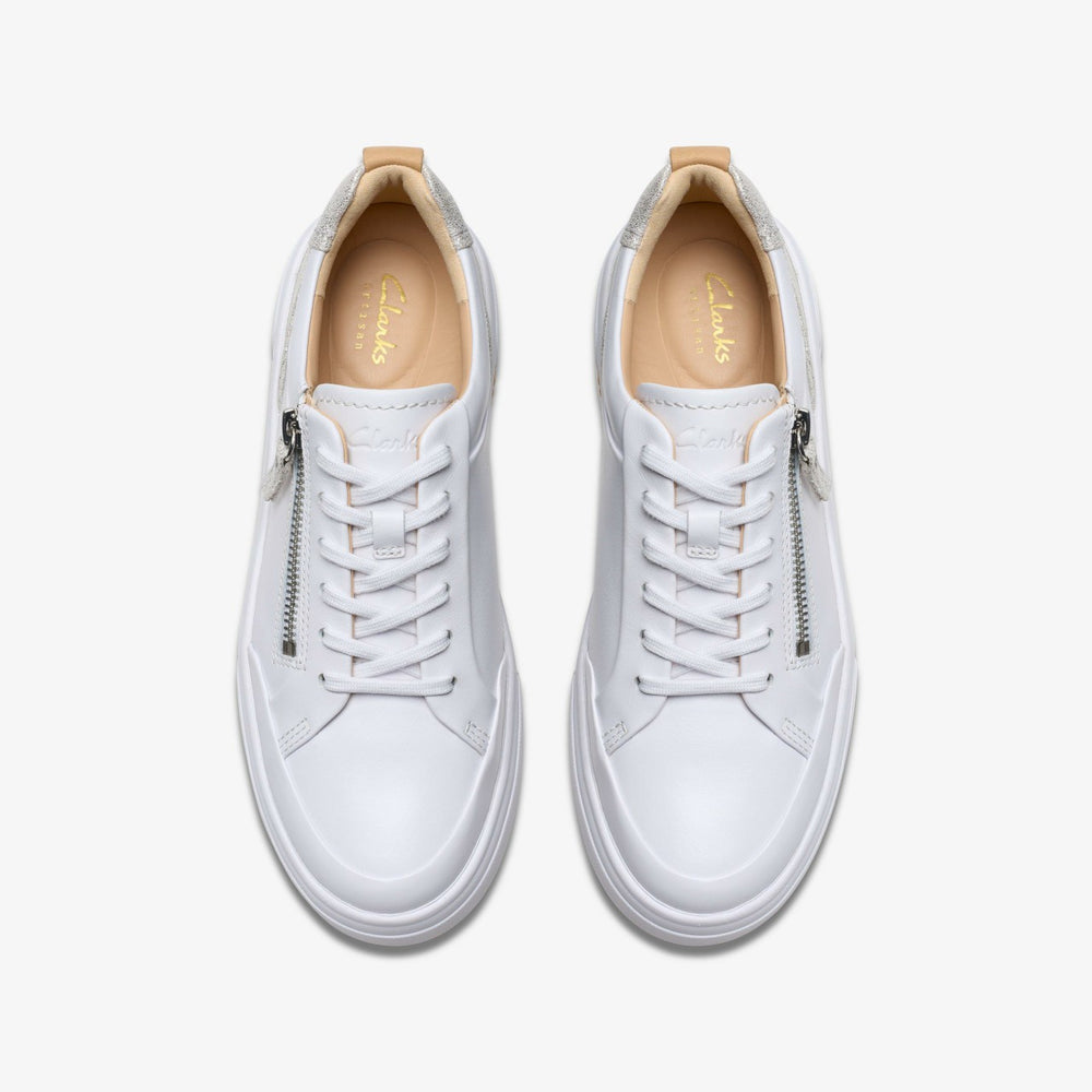 Hollyhock Zip Silver Combination Leather | Clarks outlet - Women
