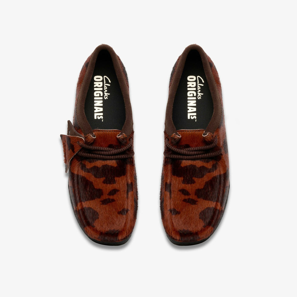 Wallabee Brown Cow Print | Clarks discount - Women