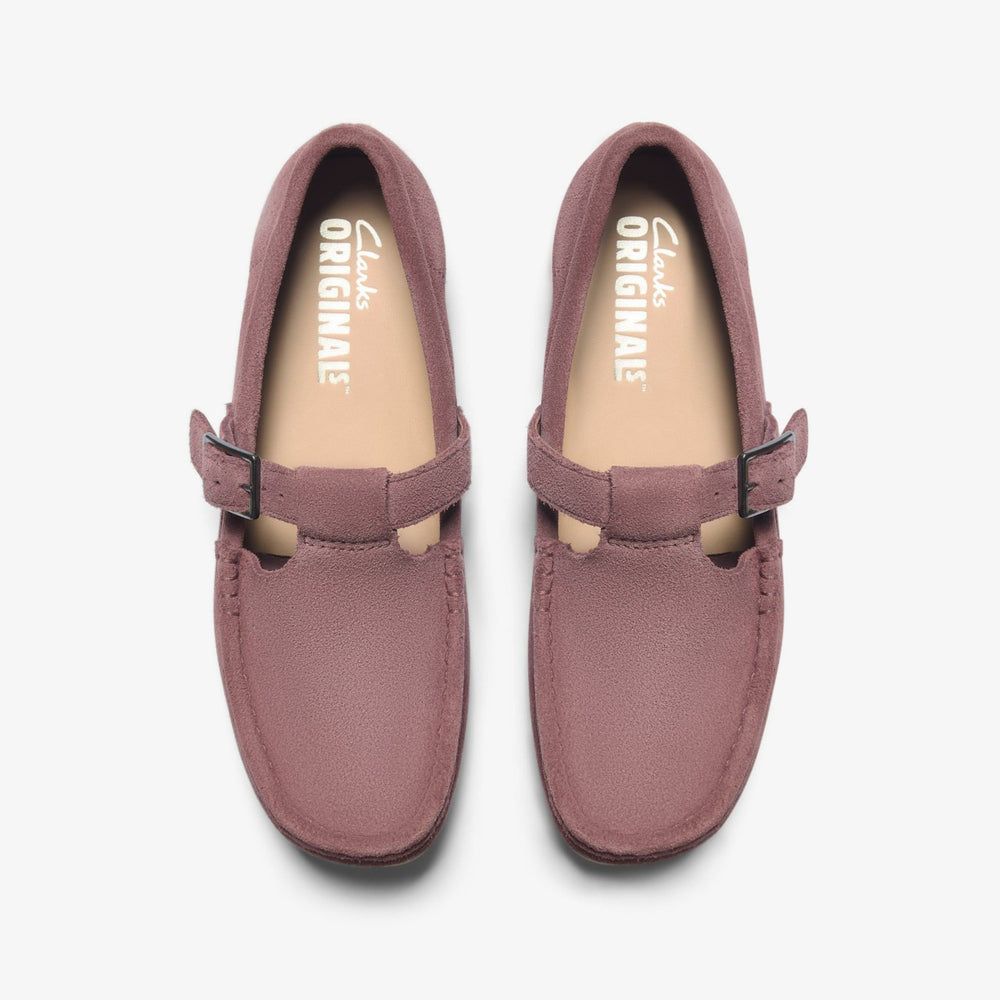 Wallabee T Bar Rose Brown Suede | Clarks online - Women