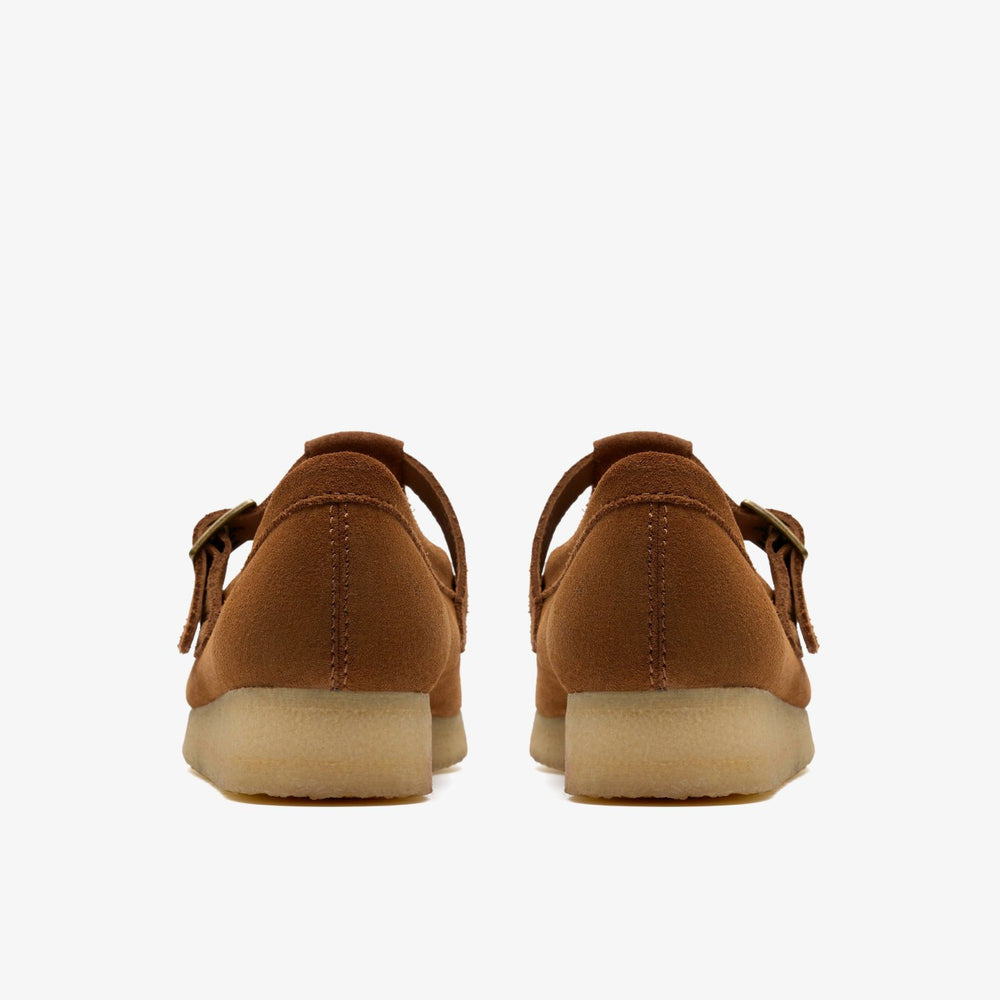 Wallabee T Bar Brown / Orange Suede | Clarks outlet - Women