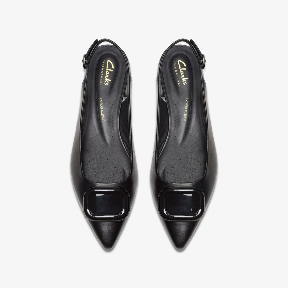 Sensa 15 Trim Black Leather | Clarks outlet - Women