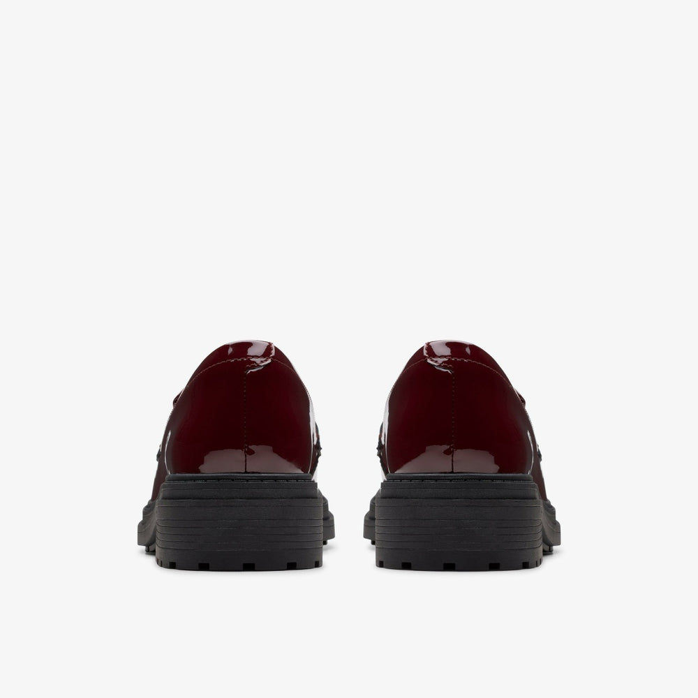 Orinoco 3 Edge Burgundy Patent | Clarks on Sale - Women