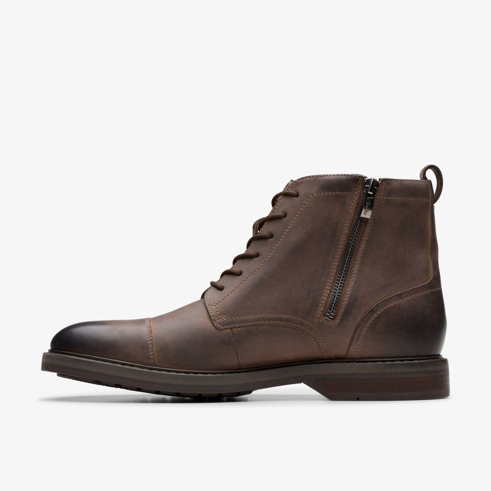 Aldwin Cap Brown Leather | Clarks for sale - Men