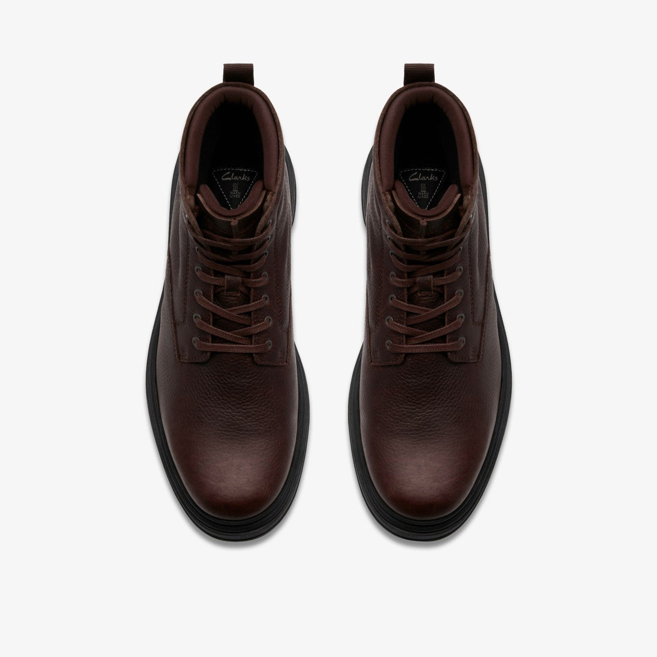 Badbury Hi Waterproof Brown Warmlined Leather | Clarks discount - Men