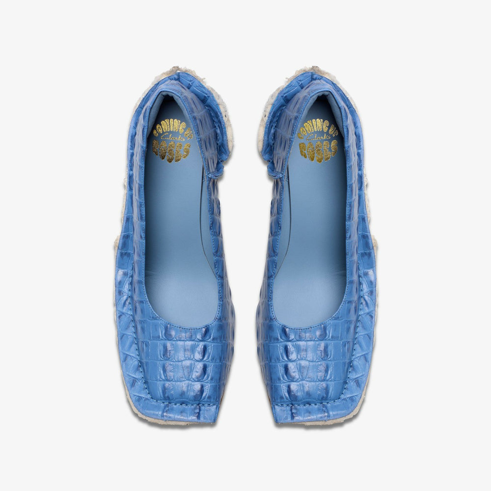 Martine Rose Heel Womens Blue Leather | Clarks on Sale - Women