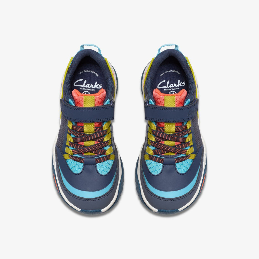 Feather Track Kid Navy Combination | Clarks for sale - Kids