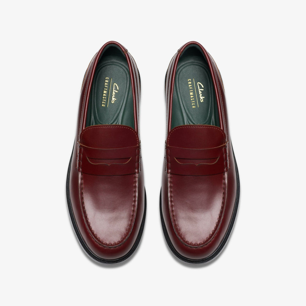 Craft James Lo Loafer Wine Leather | Clarks Sale - Men
