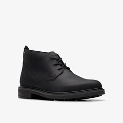 Newford Mid Black Leather | Clarks discount - Men