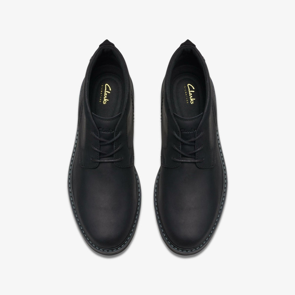 Newford Mid Black Leather | Clarks discount - Men