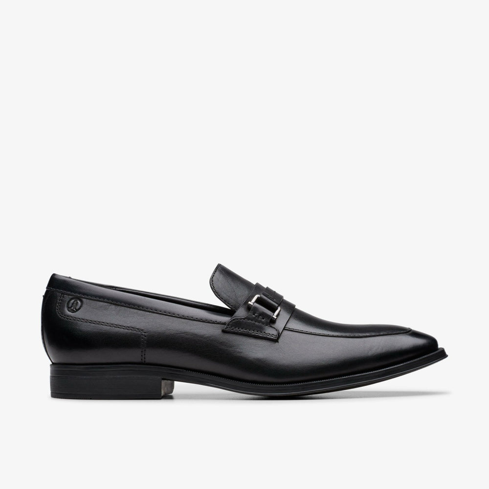 Paulton Lo Black Leather | Clarks discount - Men