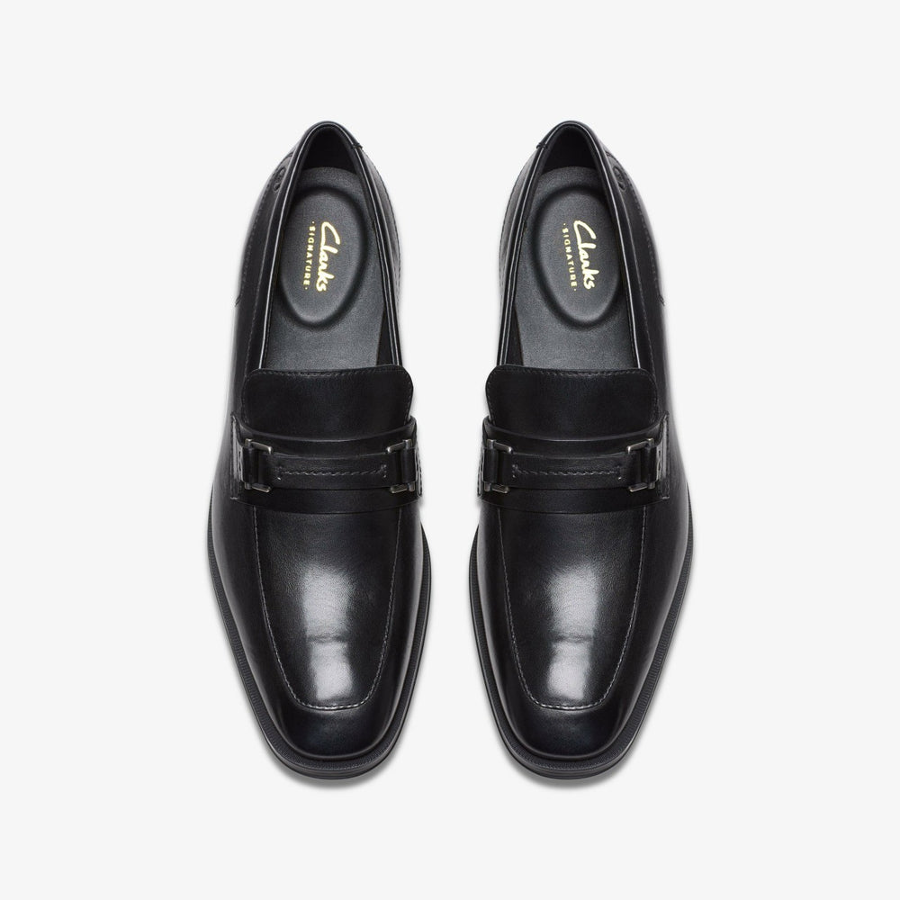 Paulton Lo Black Leather | Clarks discount - Men
