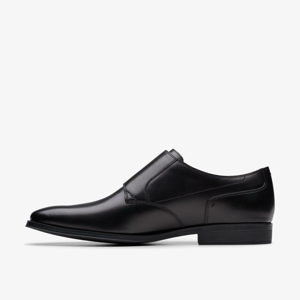Paulton Monk Black Leather | Clarks outlet - Men
