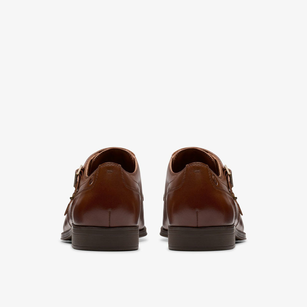 Paulton Monk Tan Leather | Clarks discount - Men