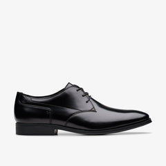 Paulton Lace Black Hi Shine Leather | Clarks on Sale - Men