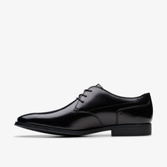 Paulton Lace Black Hi Shine Leather | Clarks on Sale - Men