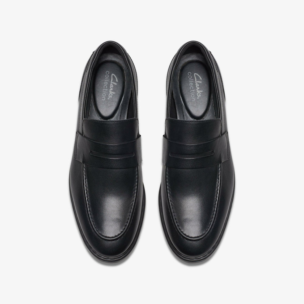 Banbury Lo Black Leather | Clarks outlet - Men
