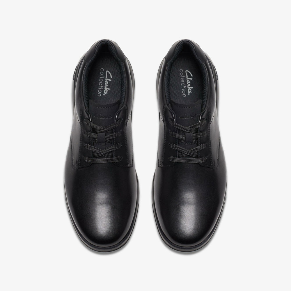 Lifton Lace Black Leather | Clarks discount - Men