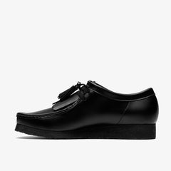 Wallabee Black Hi Shine Leather | Clarks outlet - Men