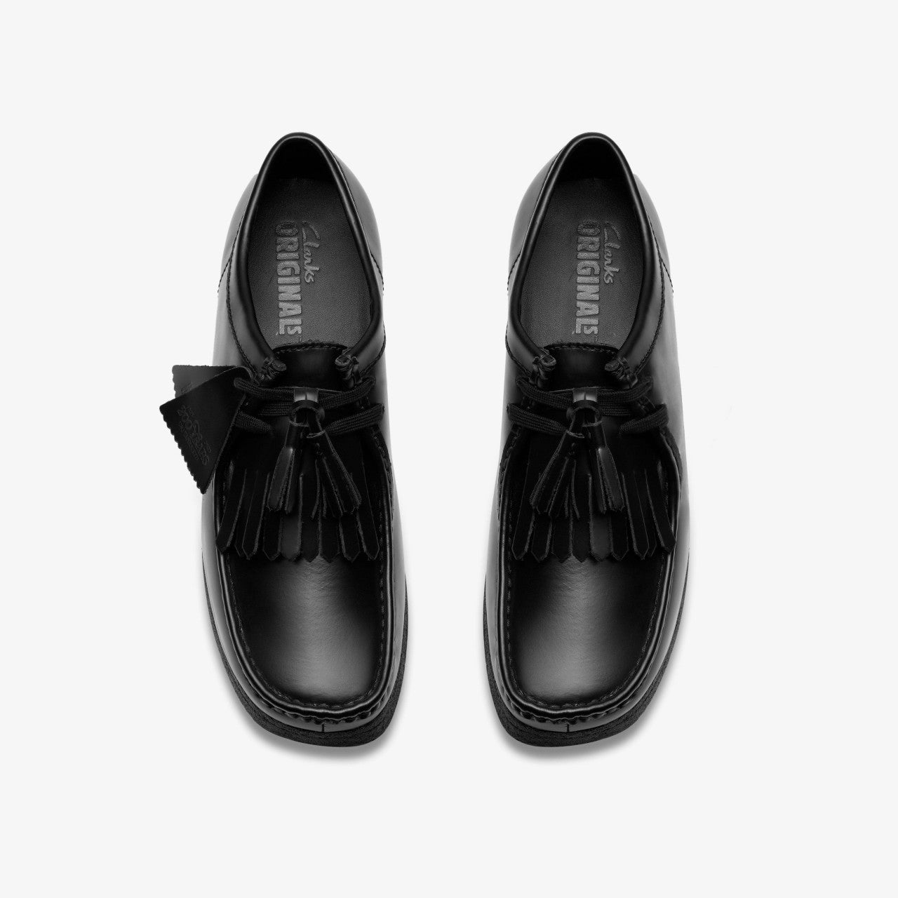Wallabee Black Hi Shine Leather | Clarks outlet - Men