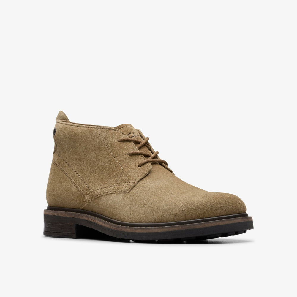 Newford Mid Dark Sand Suede | Clarks outlet - Men