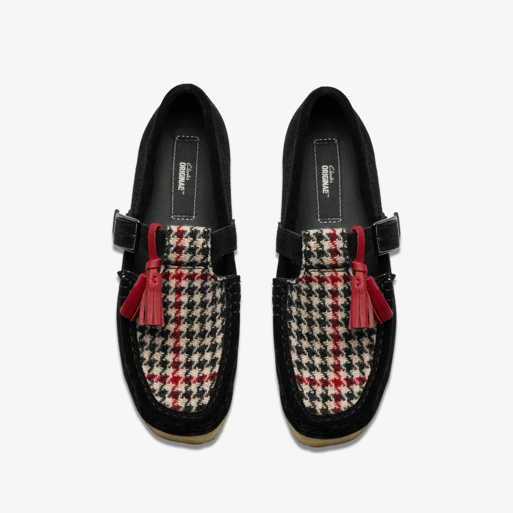 Wallabee T Bar Black Tweed Combination | Clarks outlet - Women