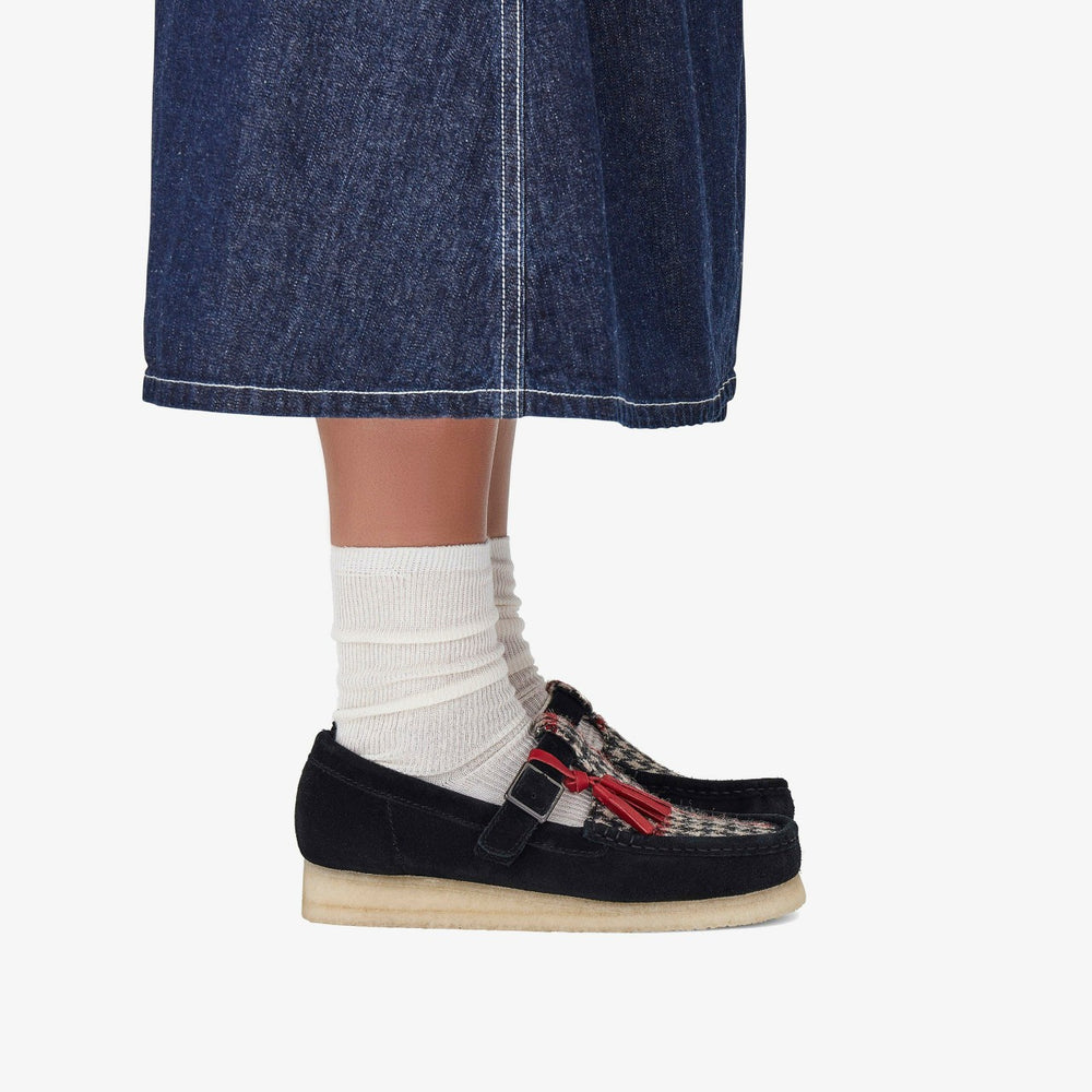 Wallabee T Bar Black Tweed Combination | Clarks outlet - Women