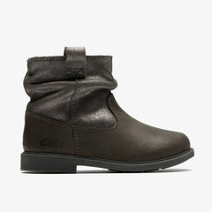 Oaklyn Top Toddler Pewter Suede | Clarks outlet - Kids