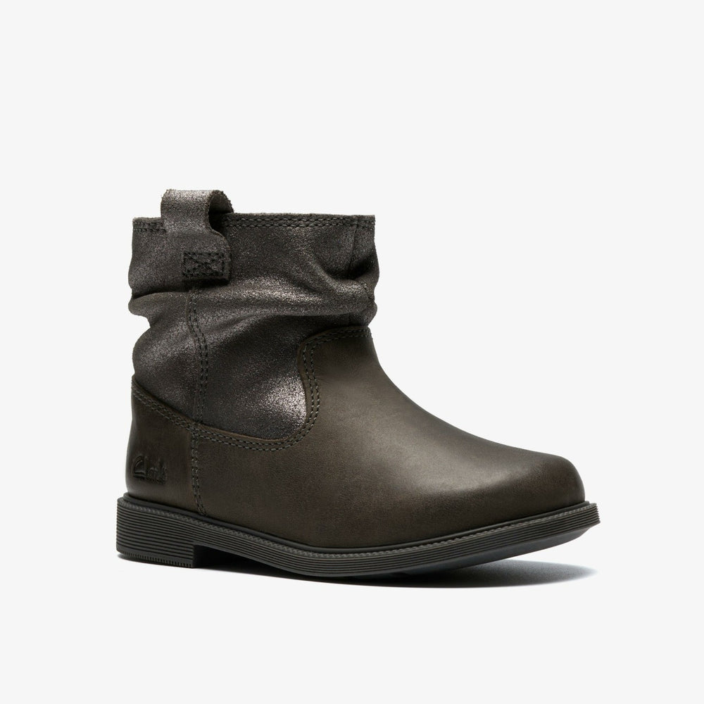 Oaklyn Top Toddler Pewter Suede | Clarks outlet - Kids
