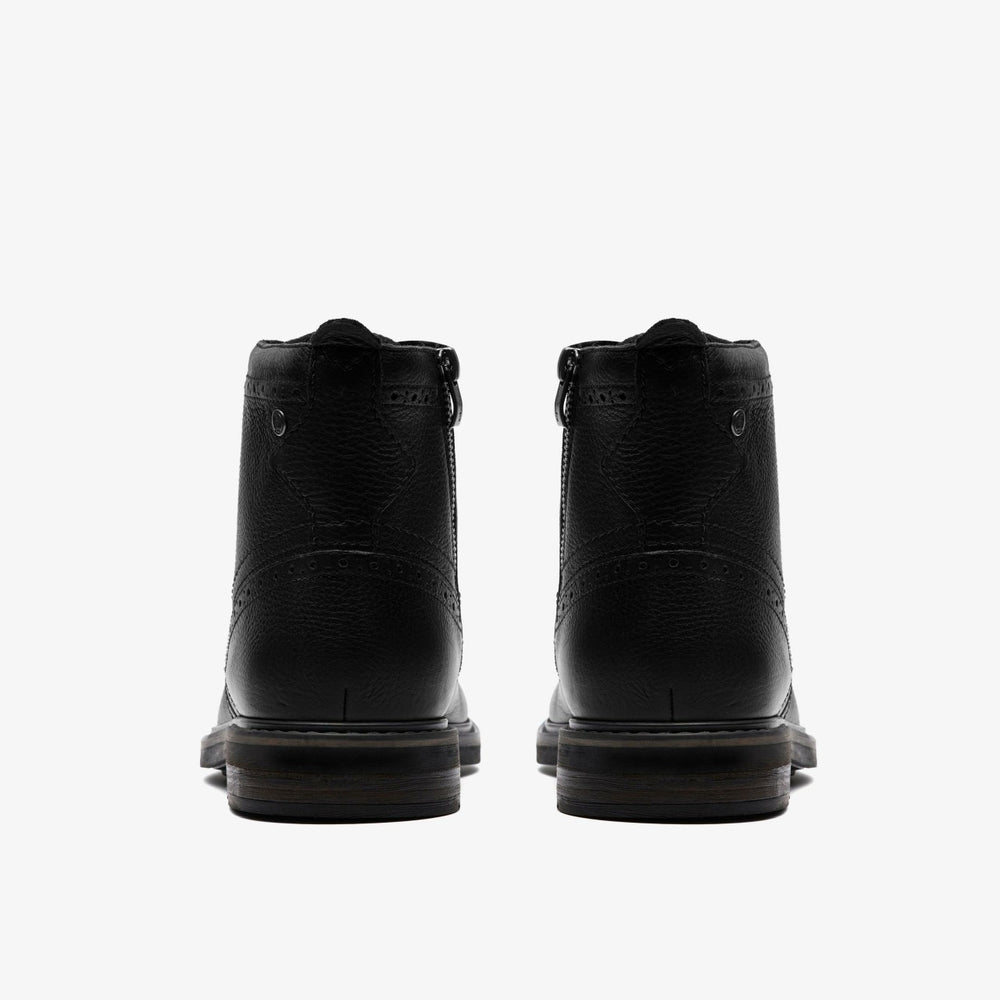 Newford Lace Boot Black Leather | Clarks outlet - Men