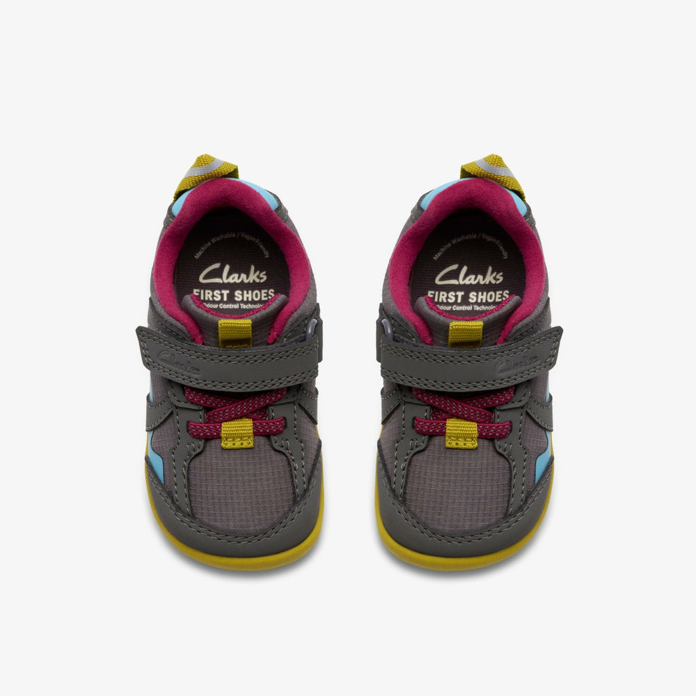 Roamer Hero Toddler Dark Grey Combination | Clarks on Sale - Kids