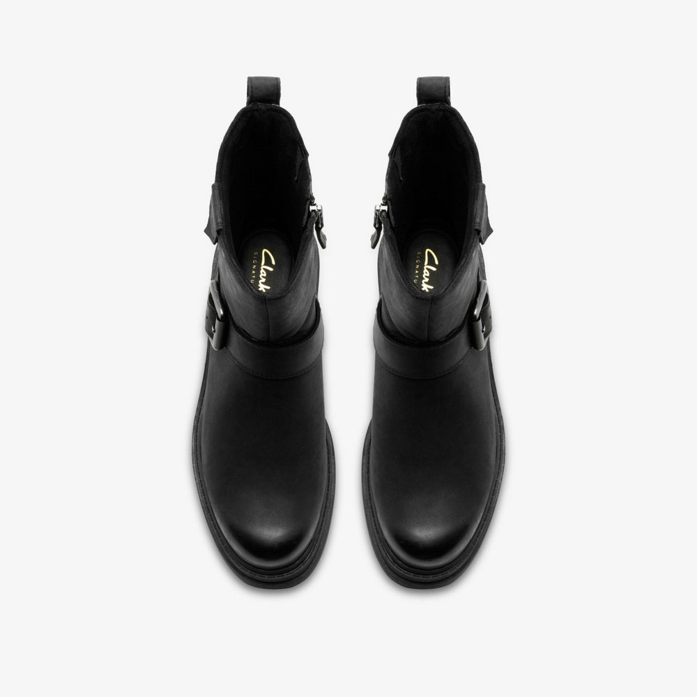Orinoco 3 Bay Black Leather | Clarks discount - Women