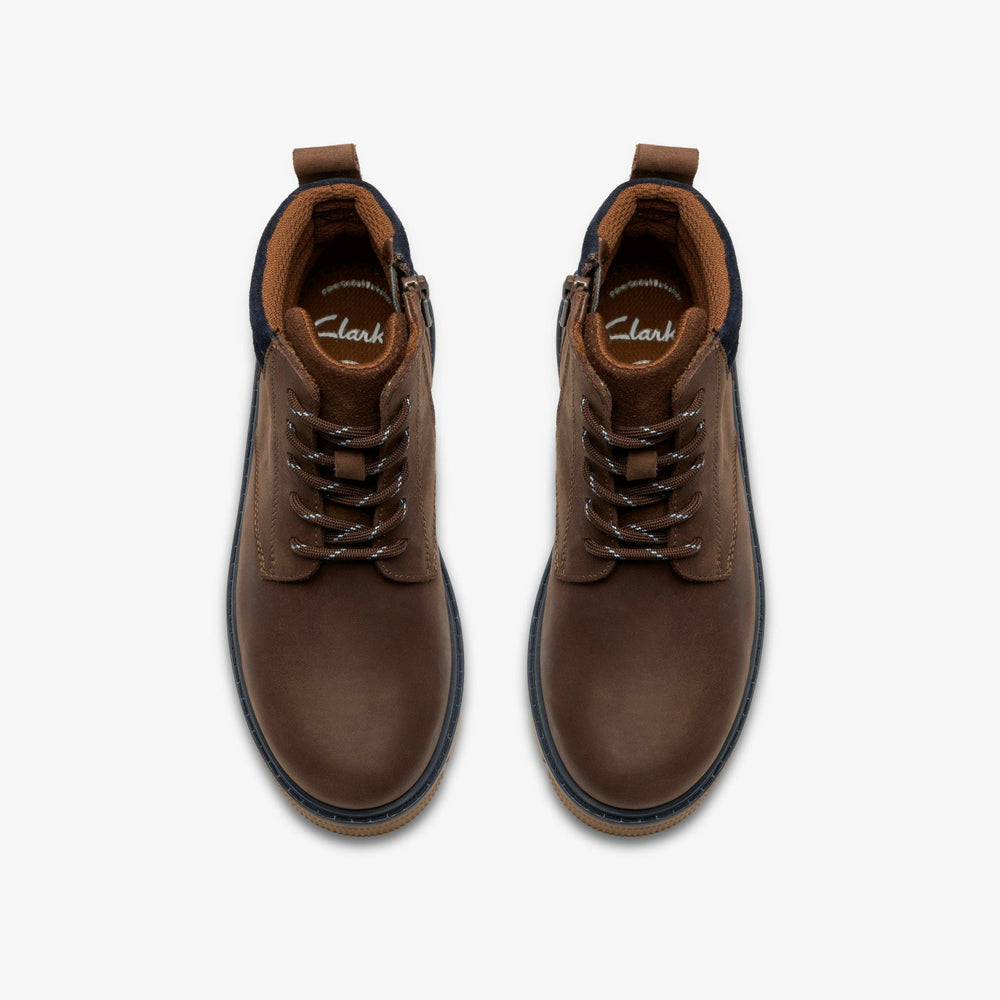 Lorcam Trail Older Dark Brown | Clarks for sale - Kids