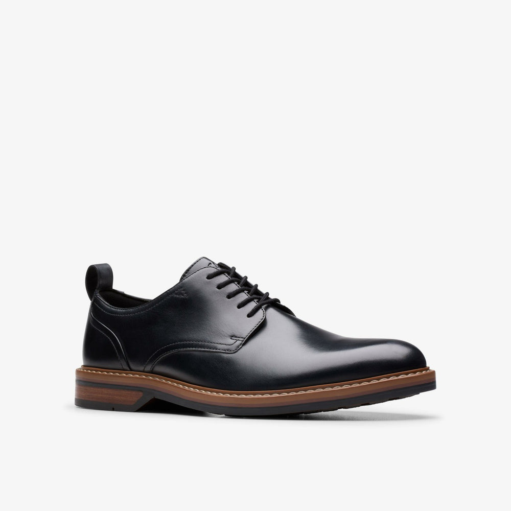 Aldwin Lace Black Leather | Clarks for sale - Men