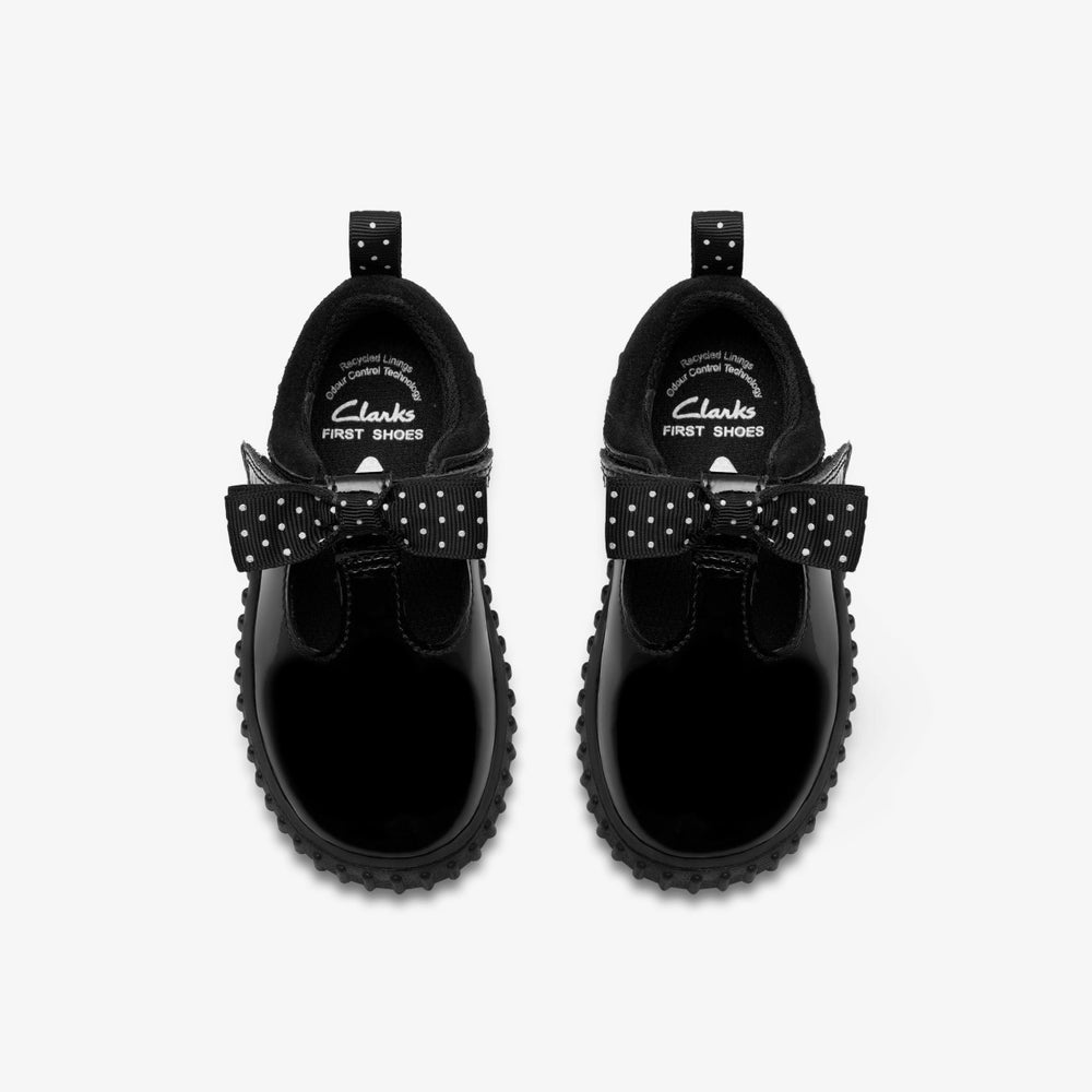 Cove Bow Toddler Black Patent | Clarks outlet - Kids