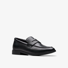 Jonwin Craft Youth Black Leather | Clarks on Sale - Kids